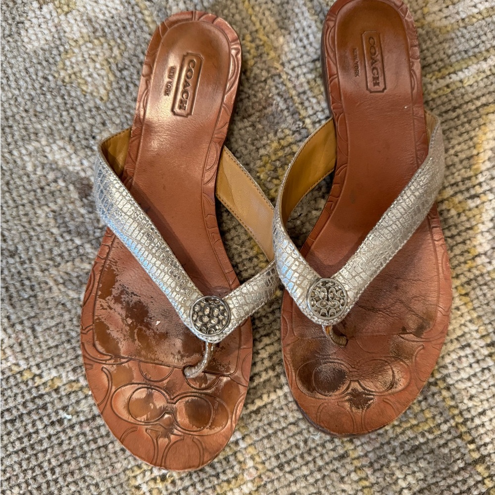 Coach Silver Women's Sandals